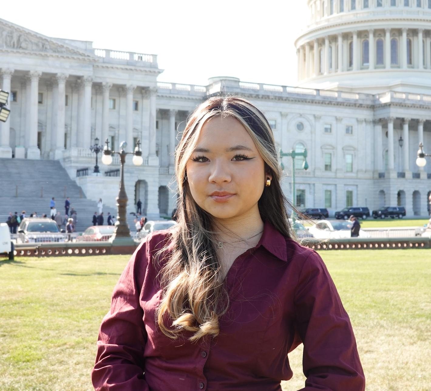 Bettina, Project Pulmonary co-founder, at the U.S. Capitol
