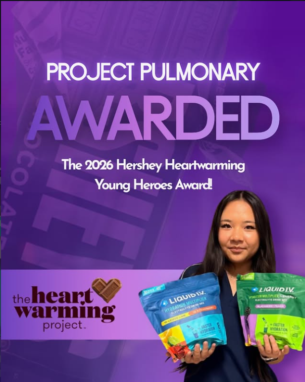 Project Pulmonary recognized with the 2026 Hershey Heartwarming Young Heroes Award